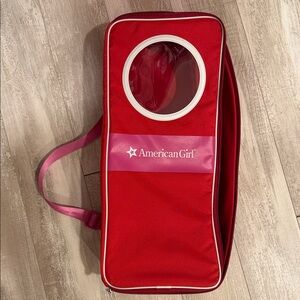 American Girl Red and Pink Doll Carrier